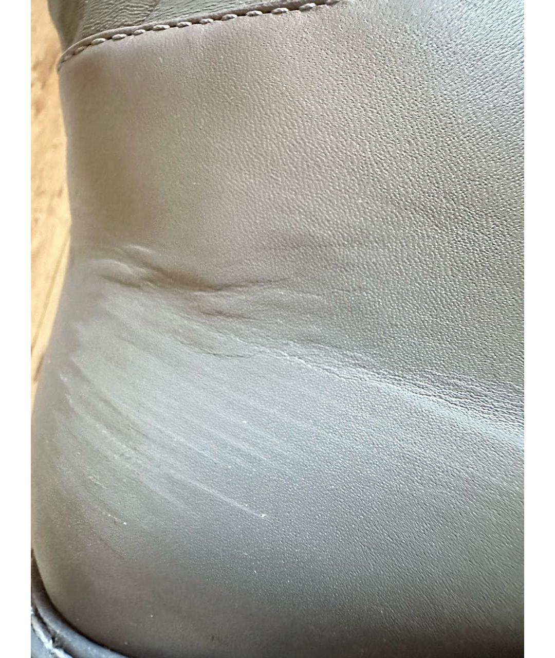 FENDI Серые кожаные сапоги, фото 2