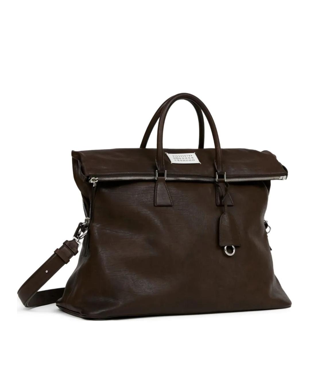 MAISON MARGIELA Коричневая кожаная сумка тоут, фото 1