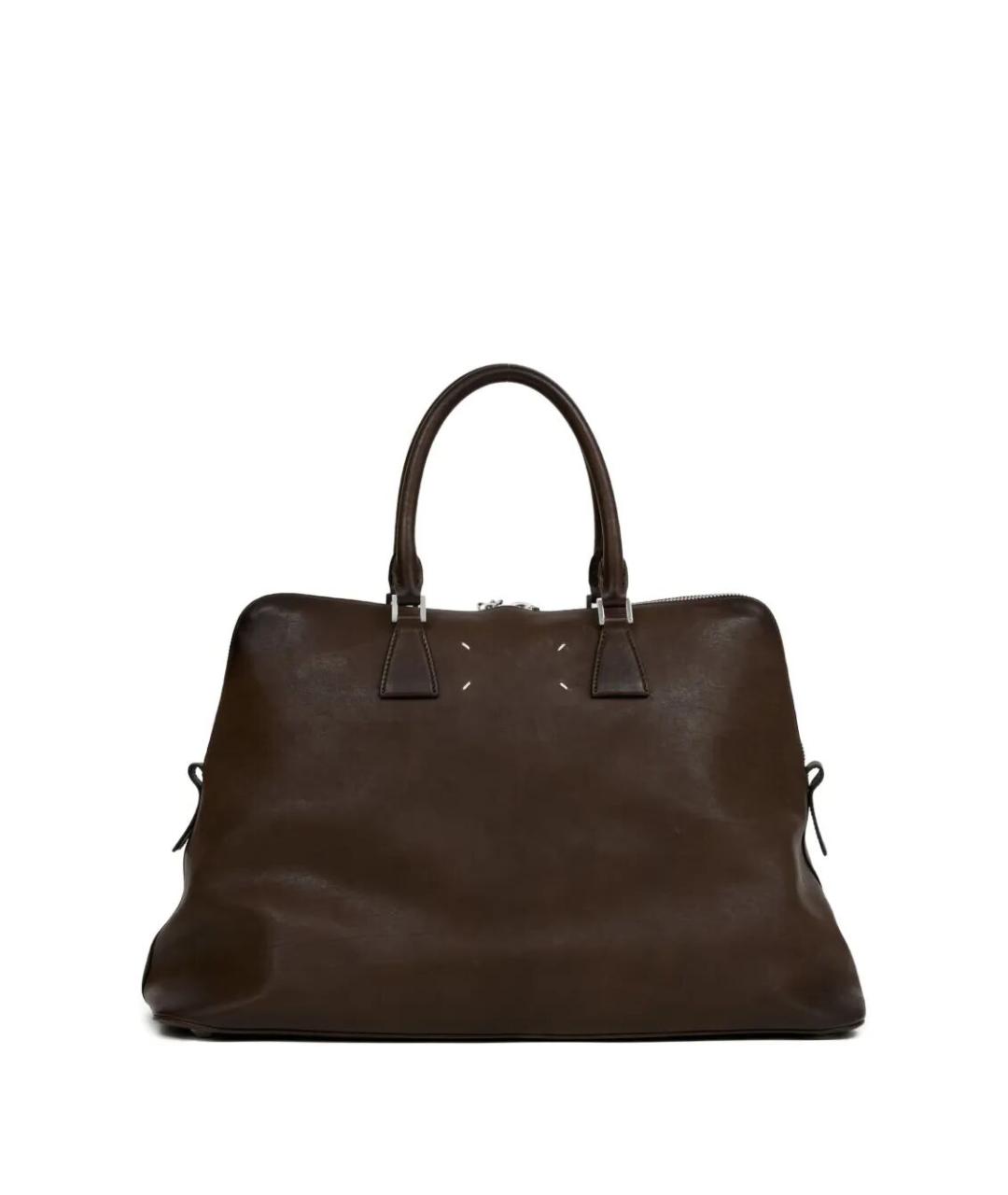 MAISON MARGIELA Коричневая кожаная сумка тоут, фото 2