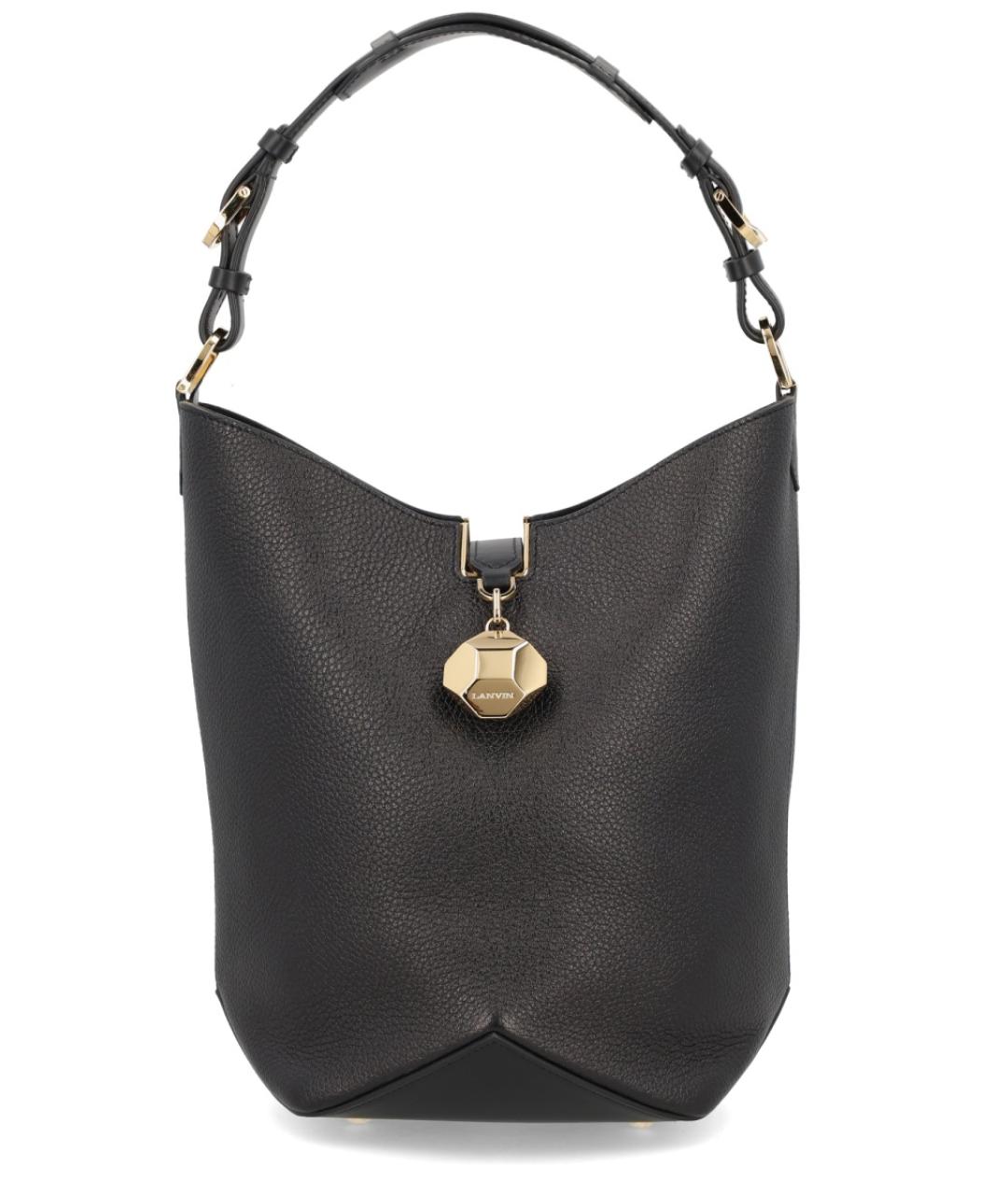 LANVIN Черная кожаная сумка через плечо, фото 1