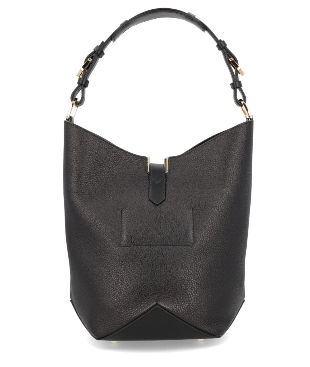 LANVIN Черная кожаная сумка через плечо, фото 3