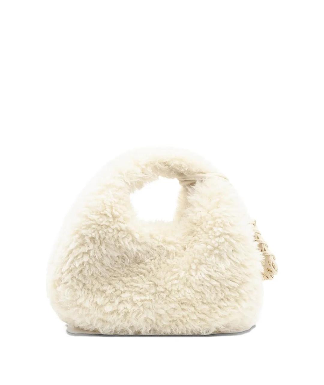 GANNI Белая синтетическая сумка с короткими ручками, фото 3