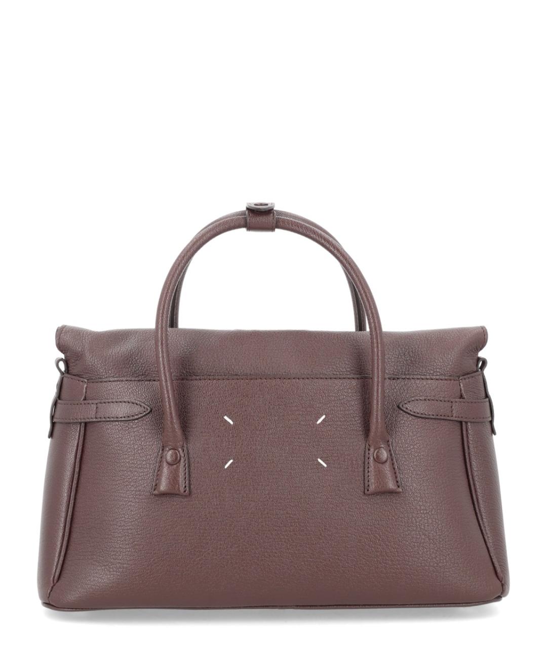 MAISON MARGIELA Бордовая кожаная сумка тоут, фото 1