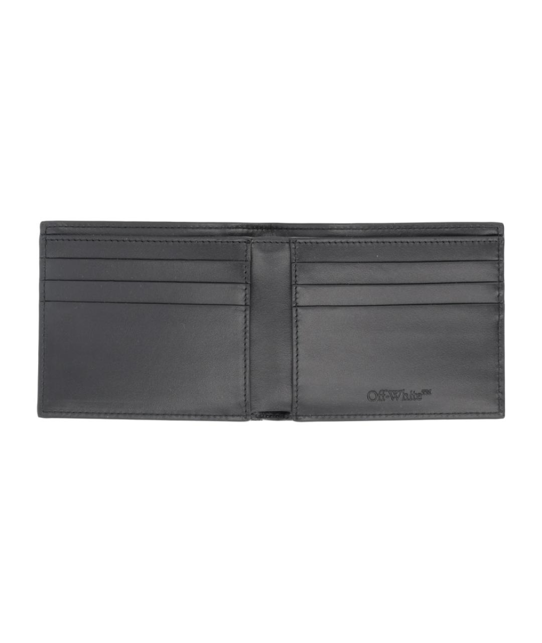 OFF-WHITE Черный кожаный кошелек, фото 2