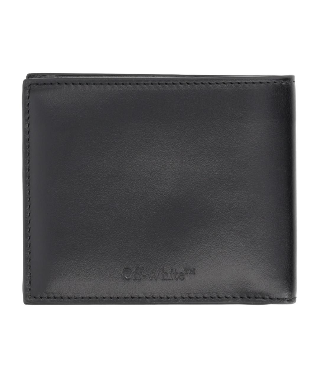 OFF-WHITE Черный кожаный кошелек, фото 3