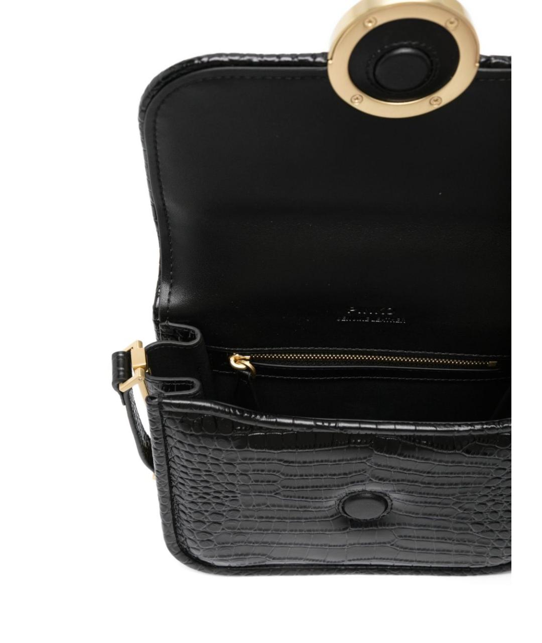 PINKO Черная кожаная сумка через плечо, фото 4