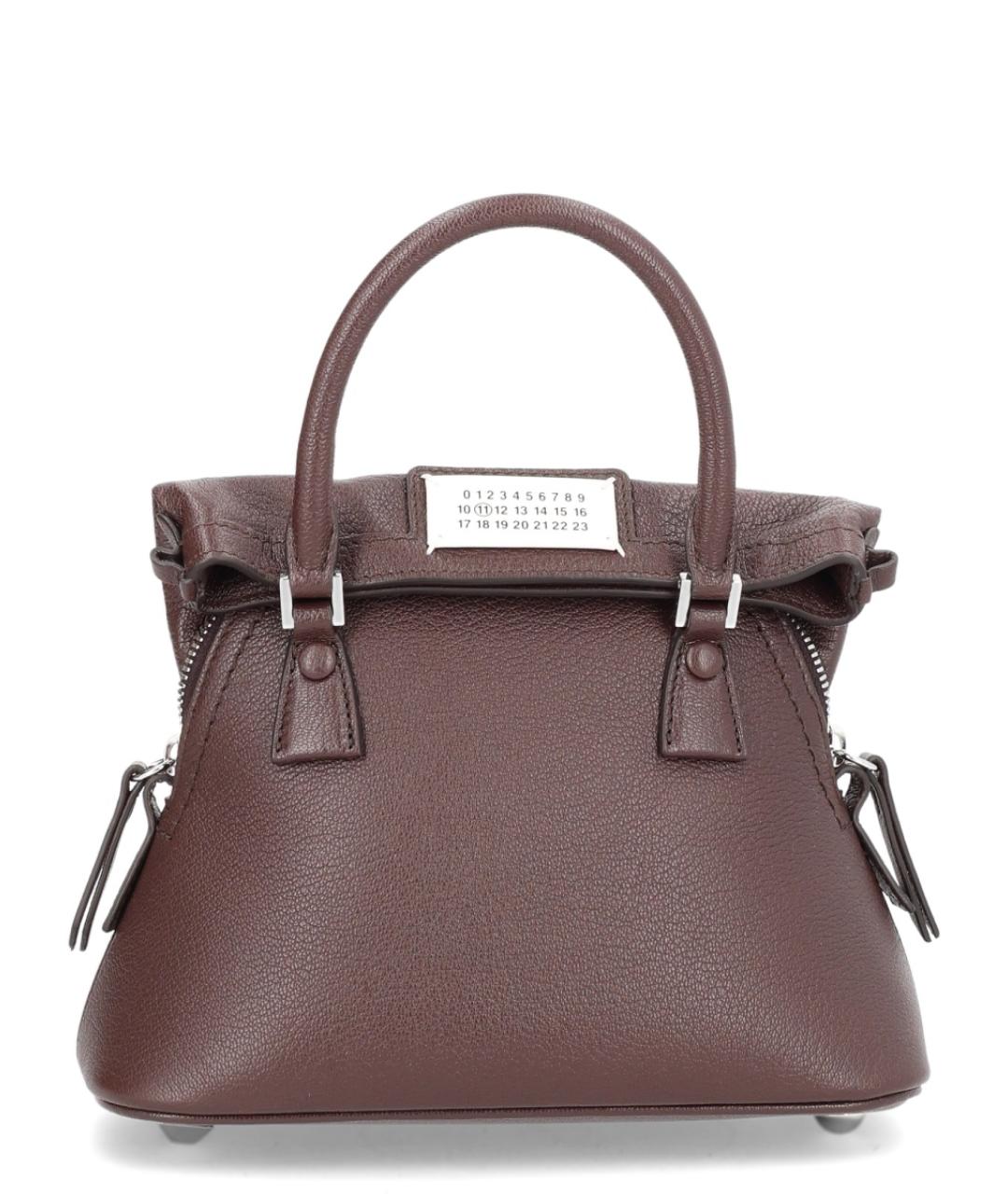 MAISON MARGIELA Бордовая кожаная сумка через плечо, фото 1