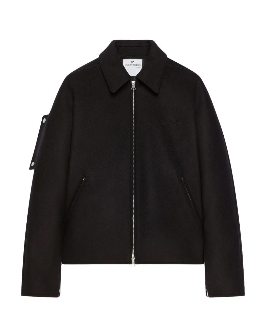 COURREGES Черная шерстяная куртка, фото 1