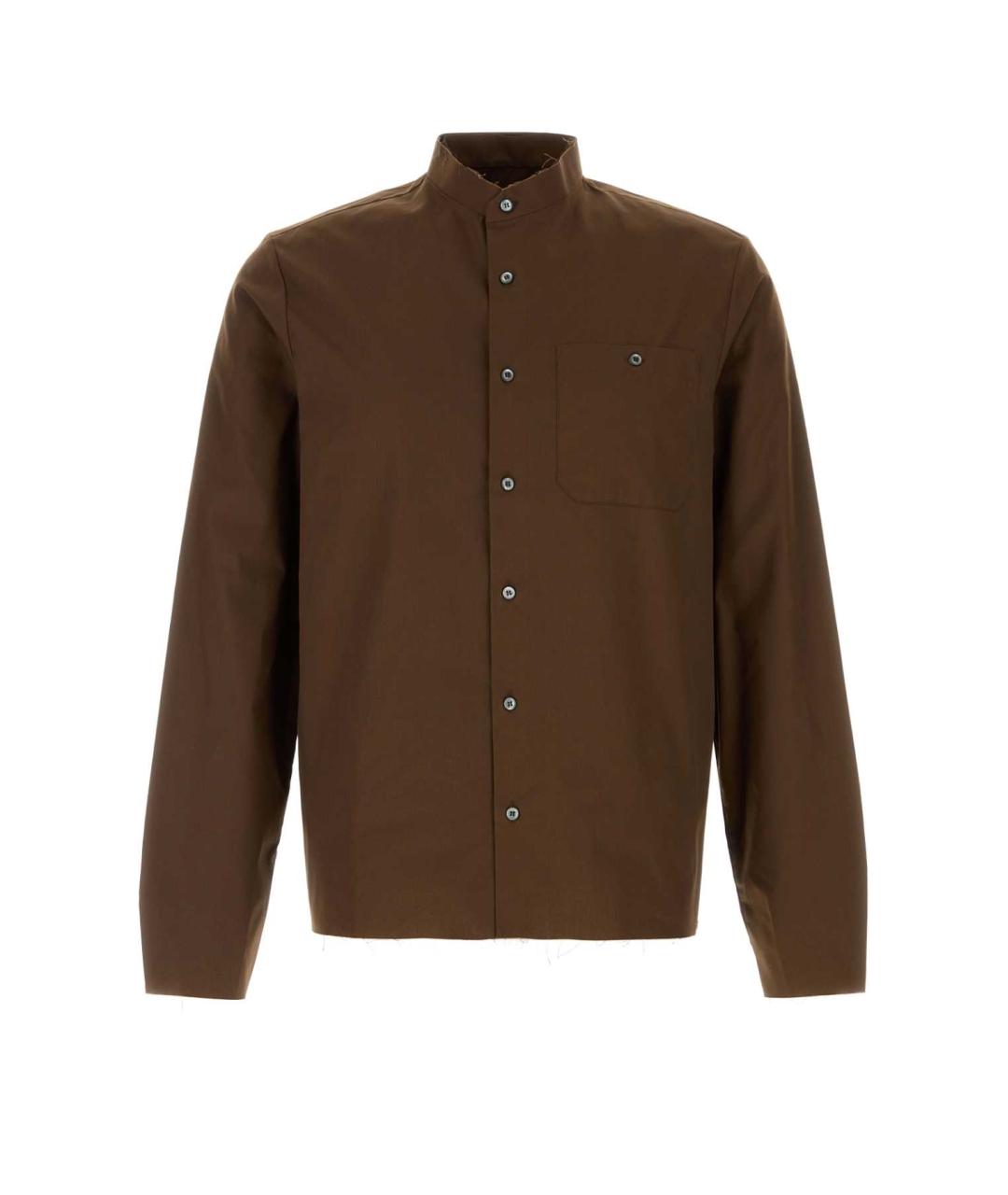 PRADA Коричневая хлопковая кэжуал рубашка, фото 1