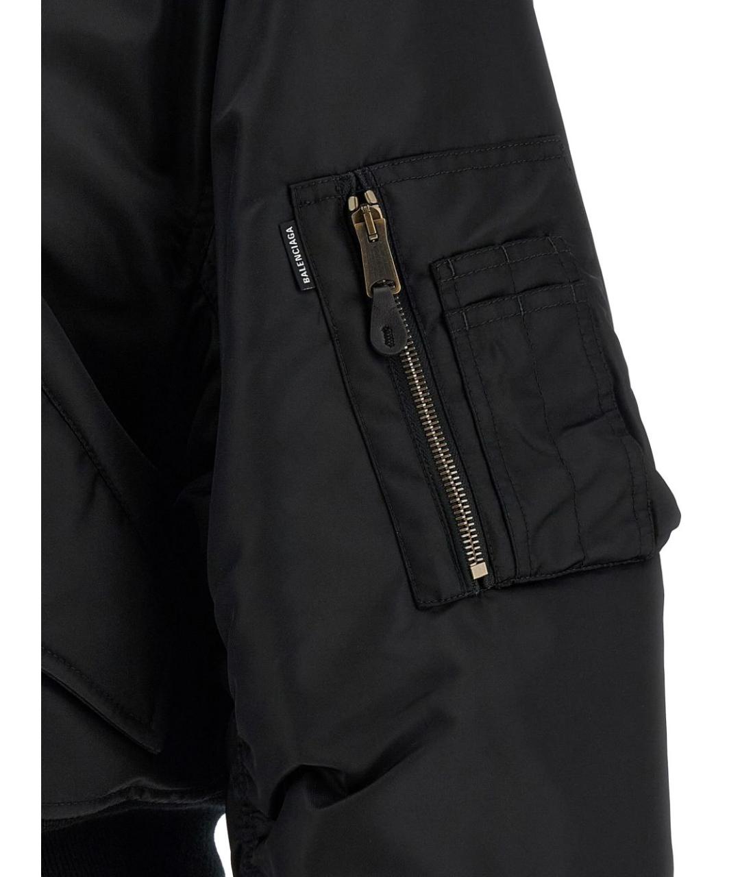 BALENCIAGA Черная полиэстеровая куртка, фото 2