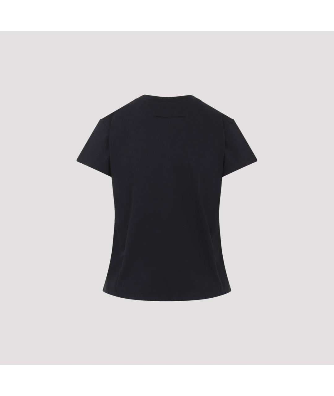 MM6 MAISON MARGIELA Черная хлопковая футболка, фото 2