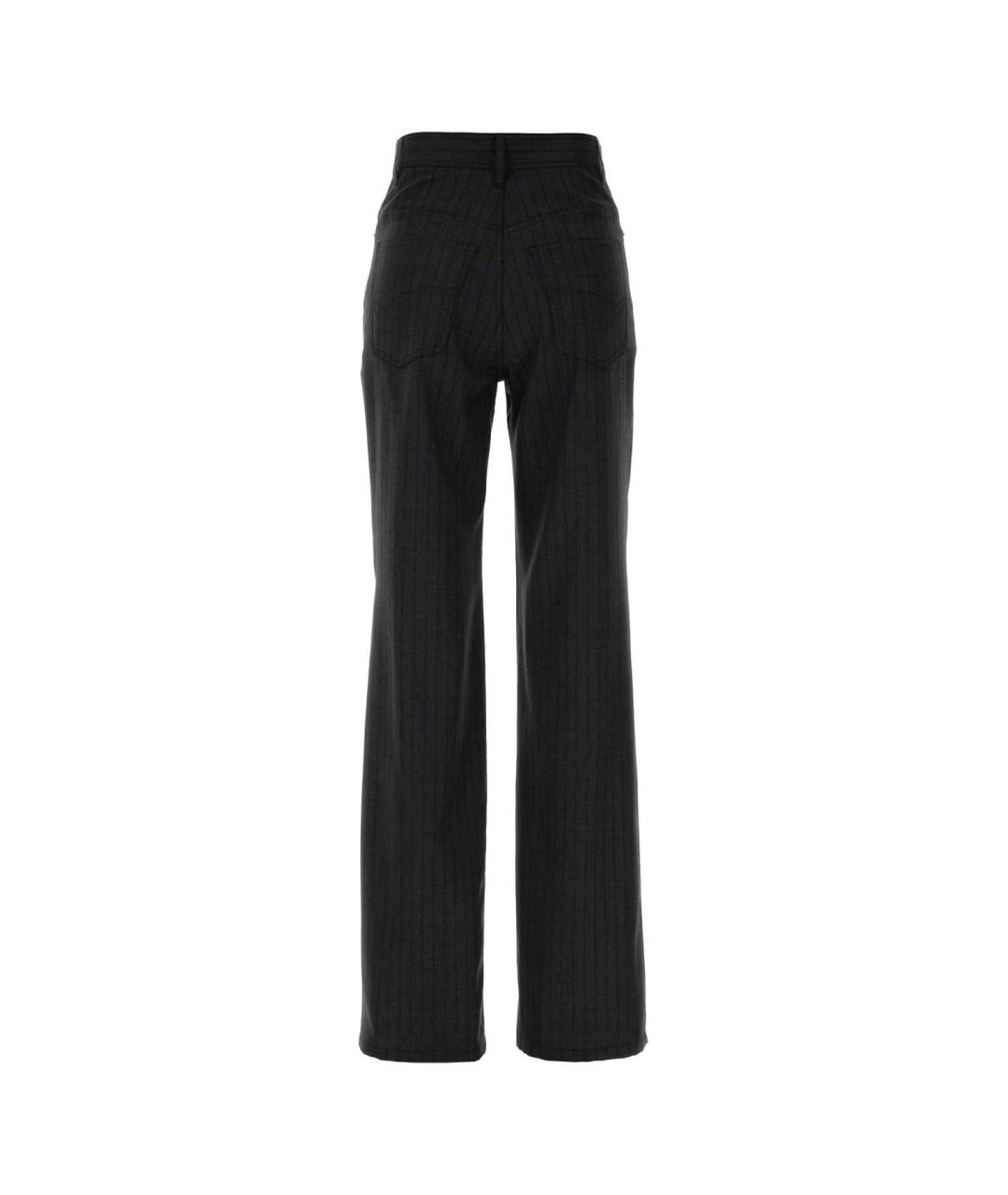 BALENCIAGA Черные шерстяные прямые брюки, фото 2