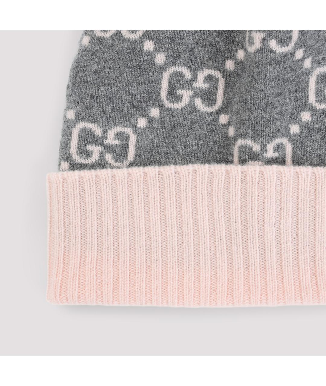 GUCCI Серая кашемировая шапка, фото 2