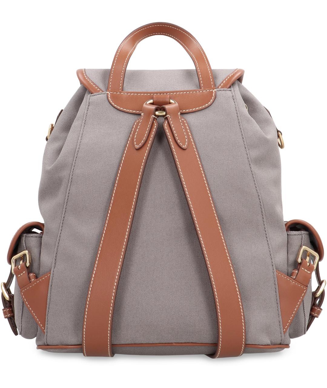 MIU MIU Серый хлопковый рюкзак, фото 4