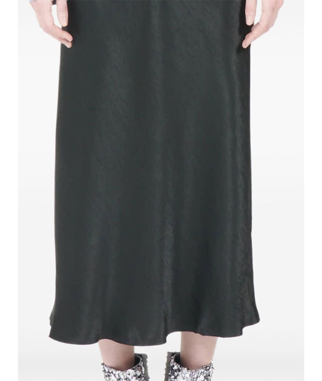MAISON MARGIELA Черная ацетатная юбка миди, фото 5