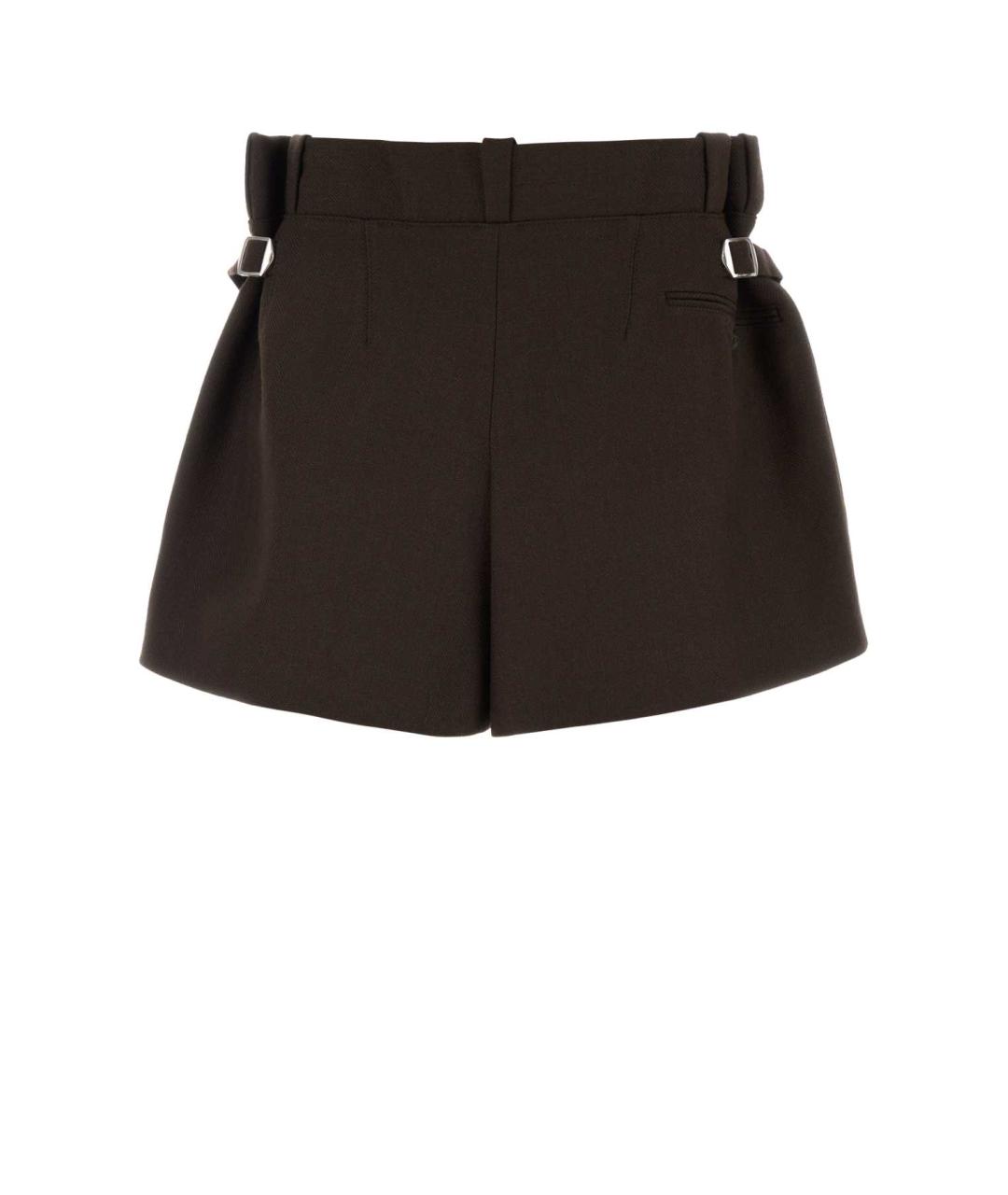 PRADA Коричневые шерстяные шорты, фото 2