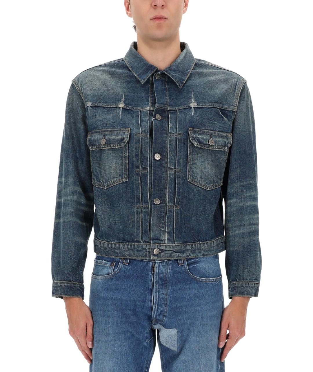 MAISON MARGIELA Синяя хлопковая куртка, фото 2