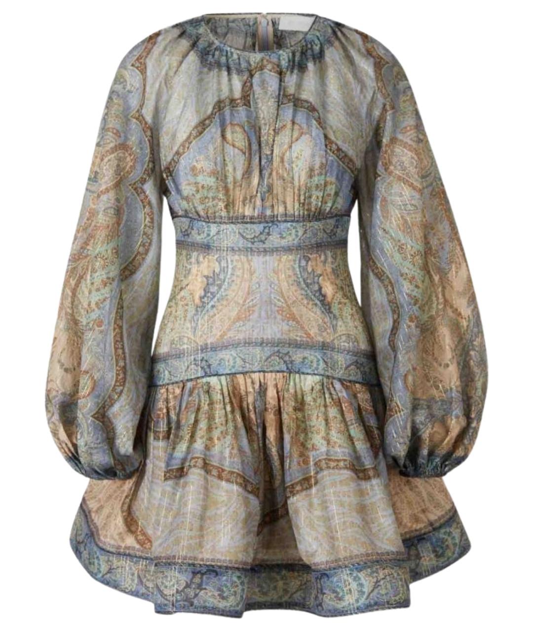 ZIMMERMANN Мульти хлопковое повседневное платье, фото 1