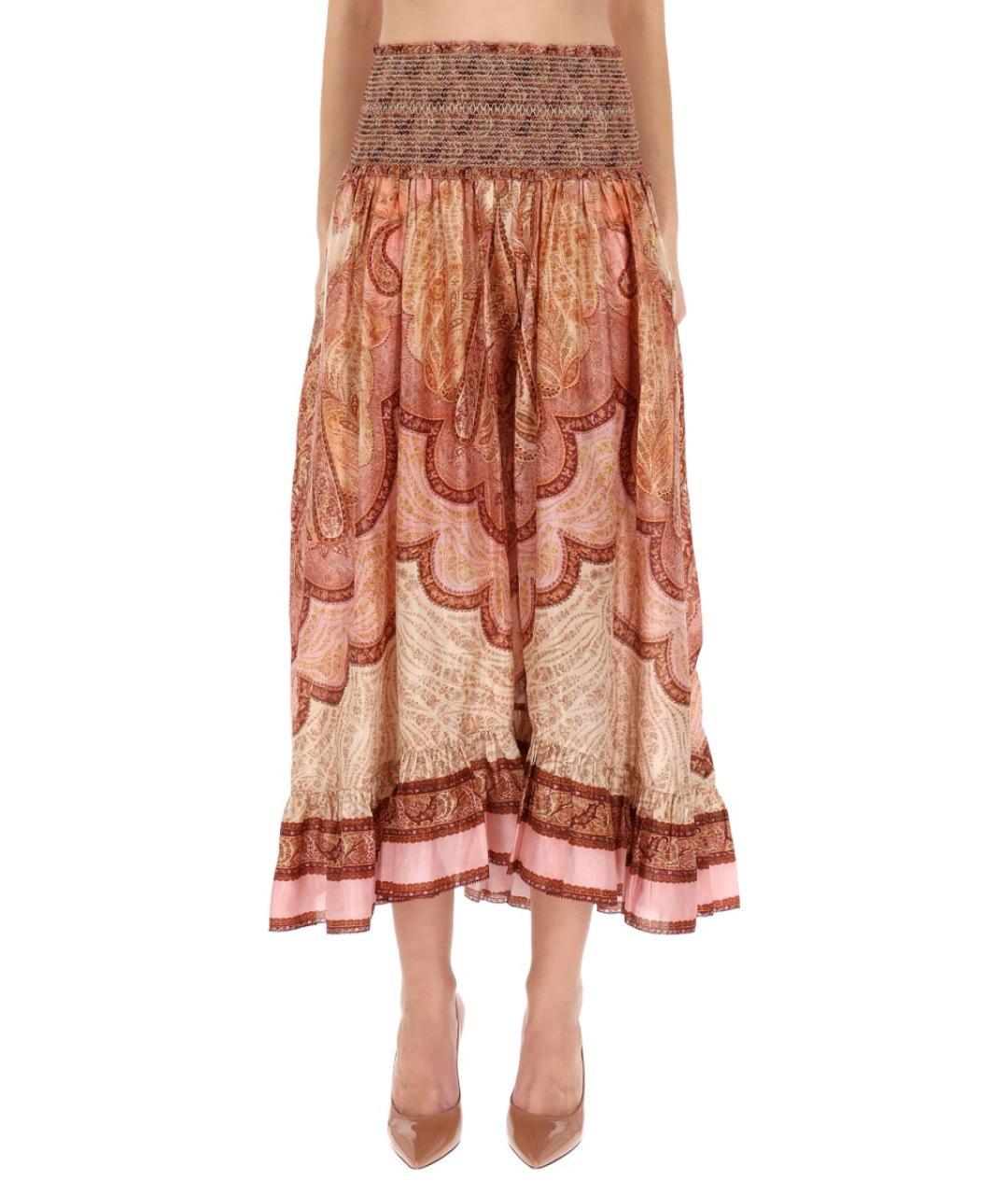 ZIMMERMANN Мульти шелковая юбка макси, фото 5