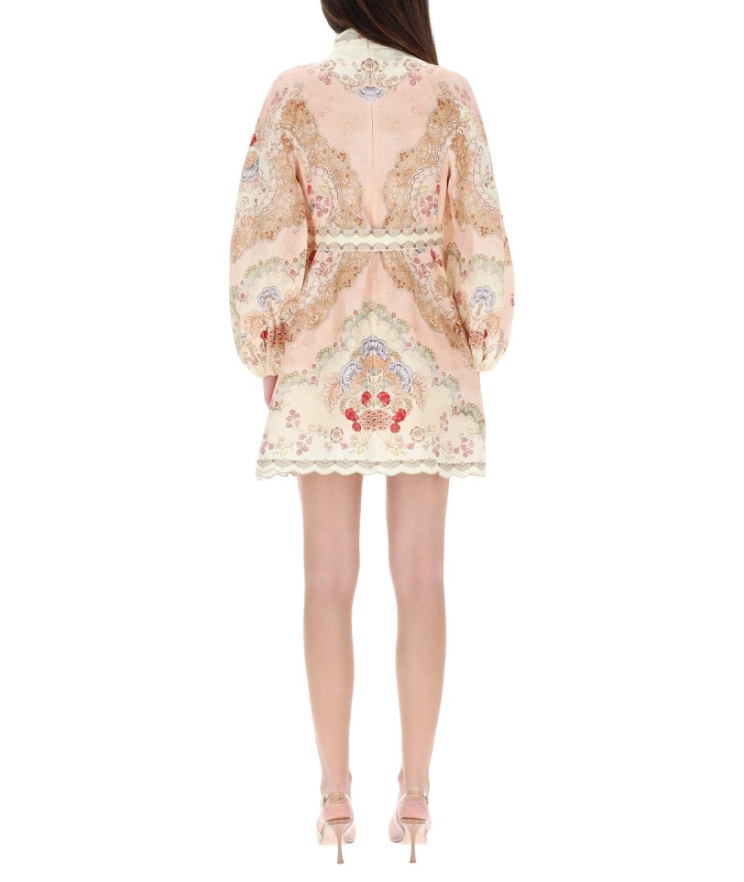 ZIMMERMANN Мульти льняное повседневное платье, фото 3