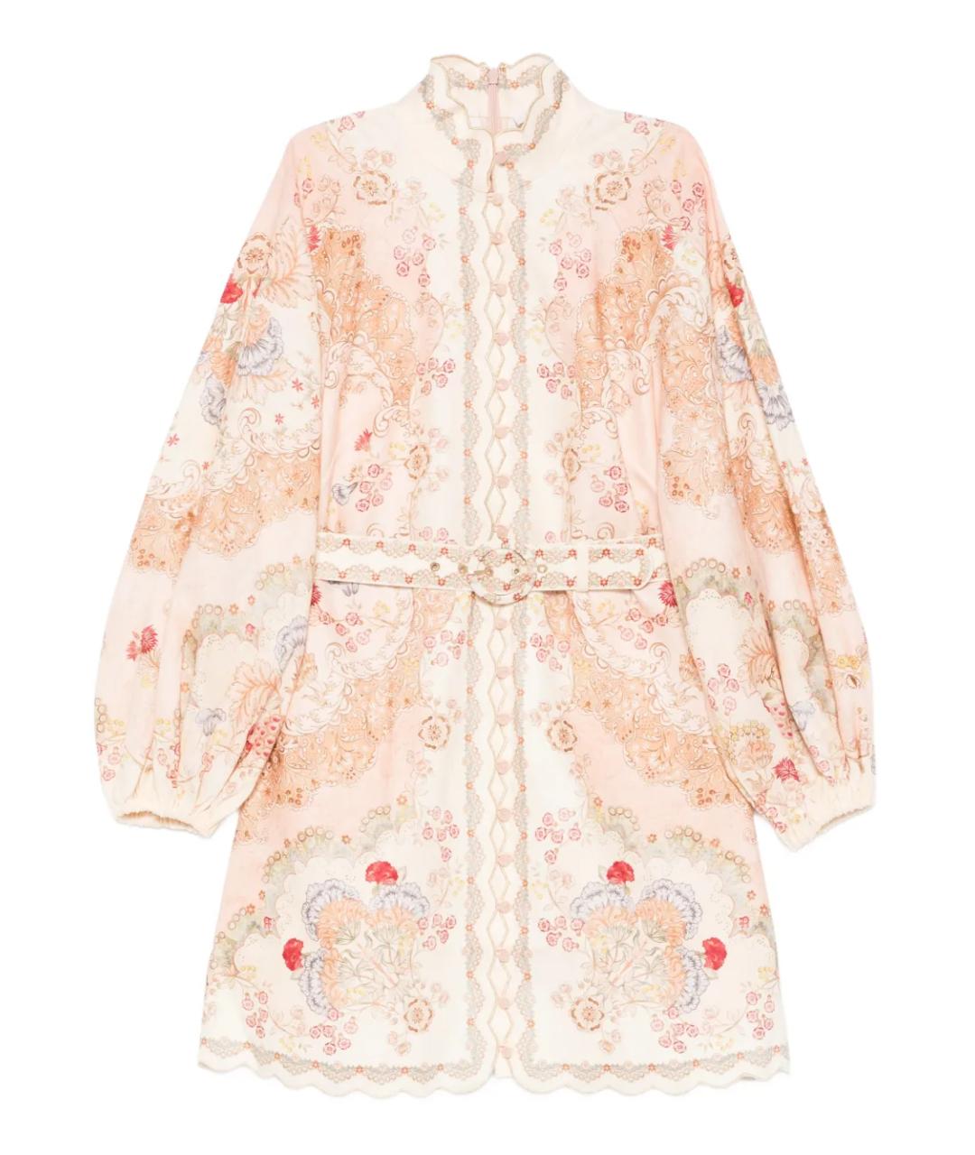 ZIMMERMANN Мульти льняное повседневное платье, фото 1