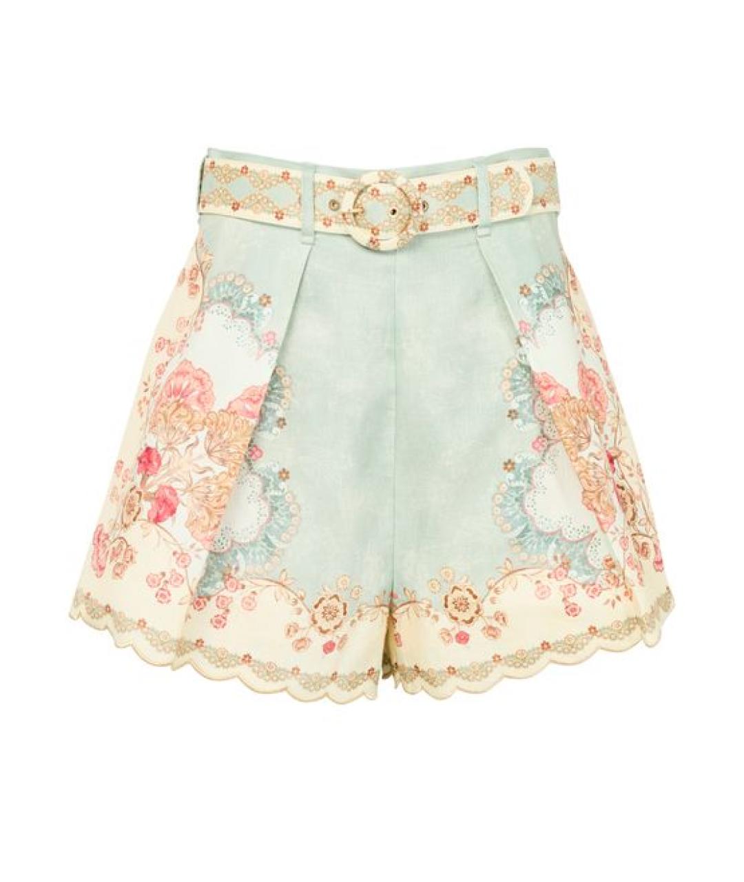 ZIMMERMANN Мульти льняные шорты, фото 1