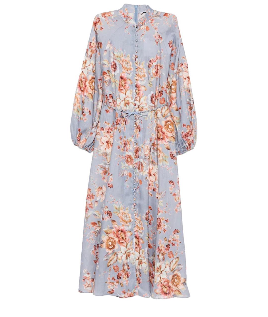 ZIMMERMANN Мульти льняное повседневное платье, фото 1