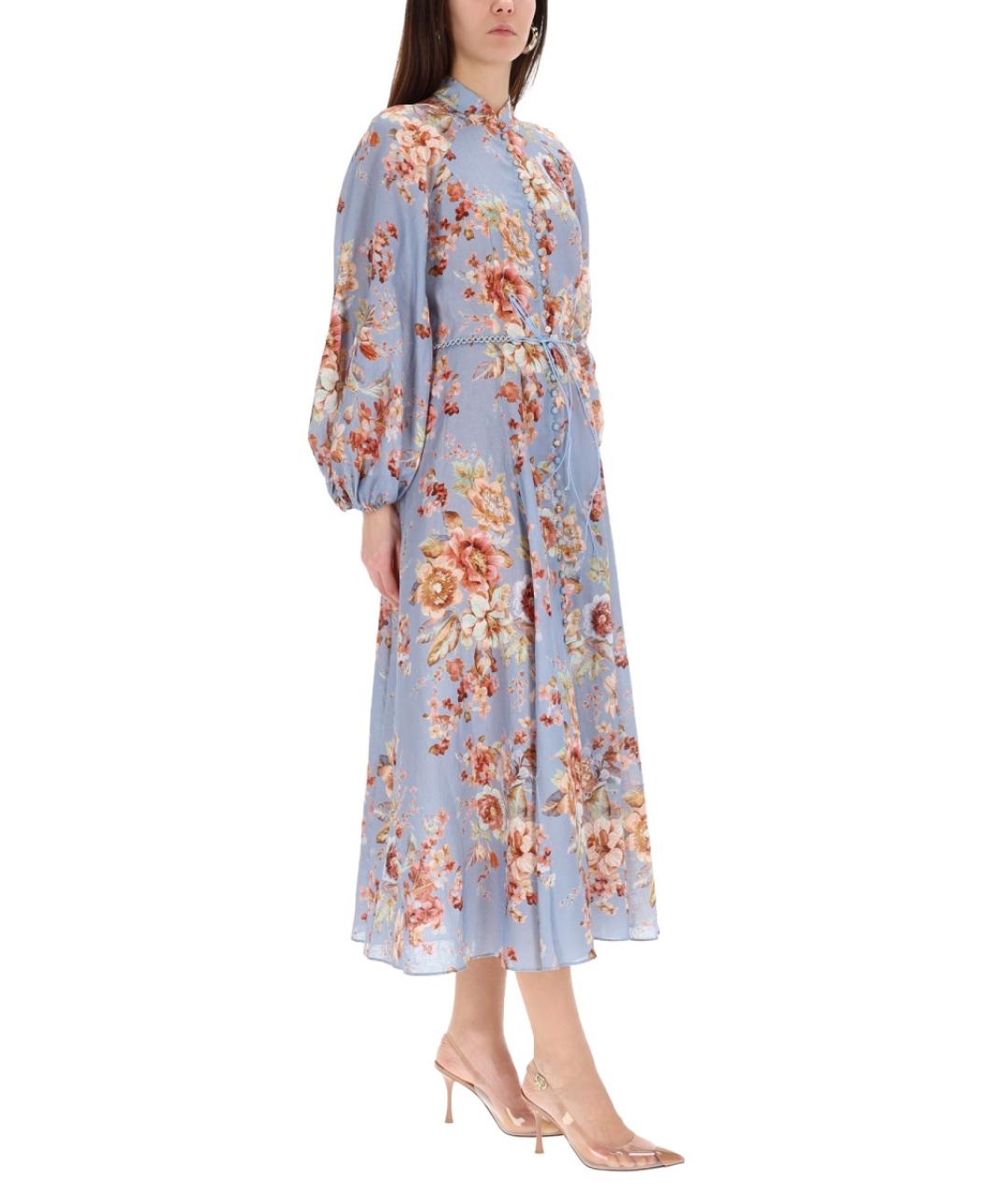 ZIMMERMANN Мульти льняное повседневное платье, фото 3