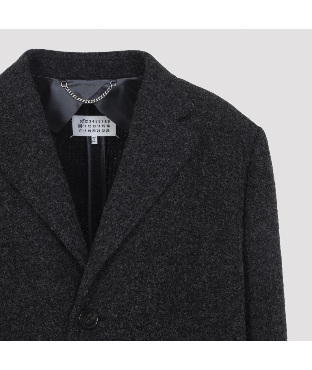 MAISON MARGIELA Серое шерстяное пальто, фото 5