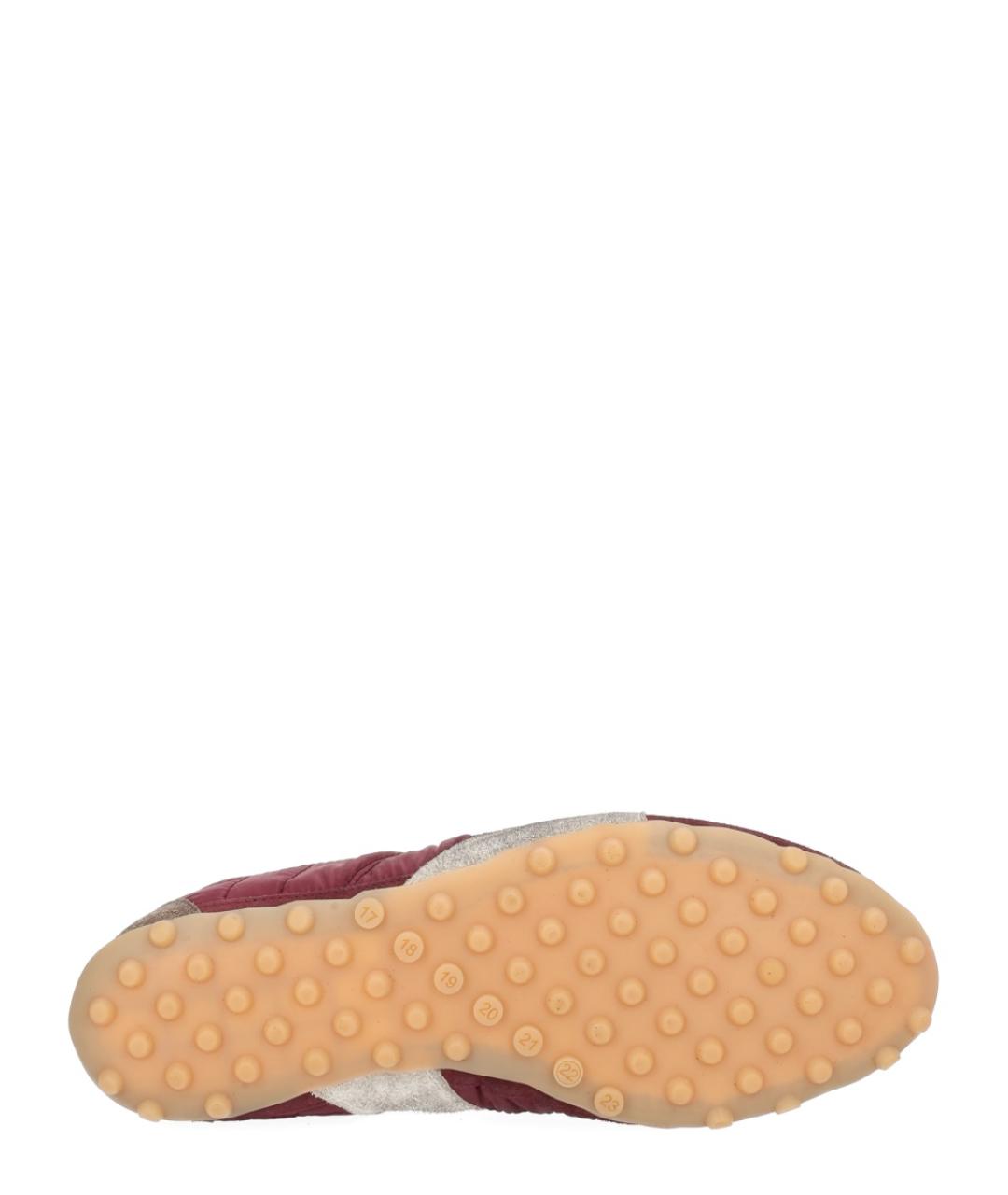 MAISON MARGIELA Красные текстильные низкие кроссовки / кеды, фото 5