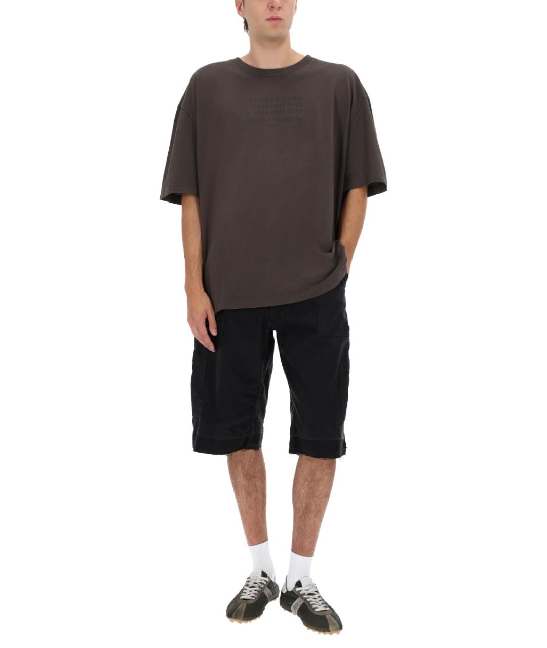 MAISON MARGIELA Коричневые хлопковые шорты, фото 2