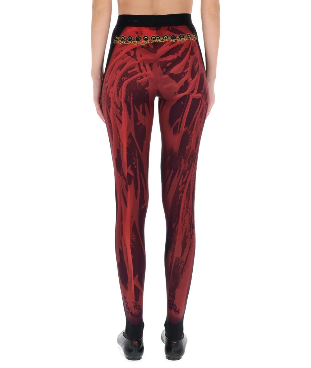 MARINE SERRE Красные полиамидовые леггинсы и велосипедки, фото 4