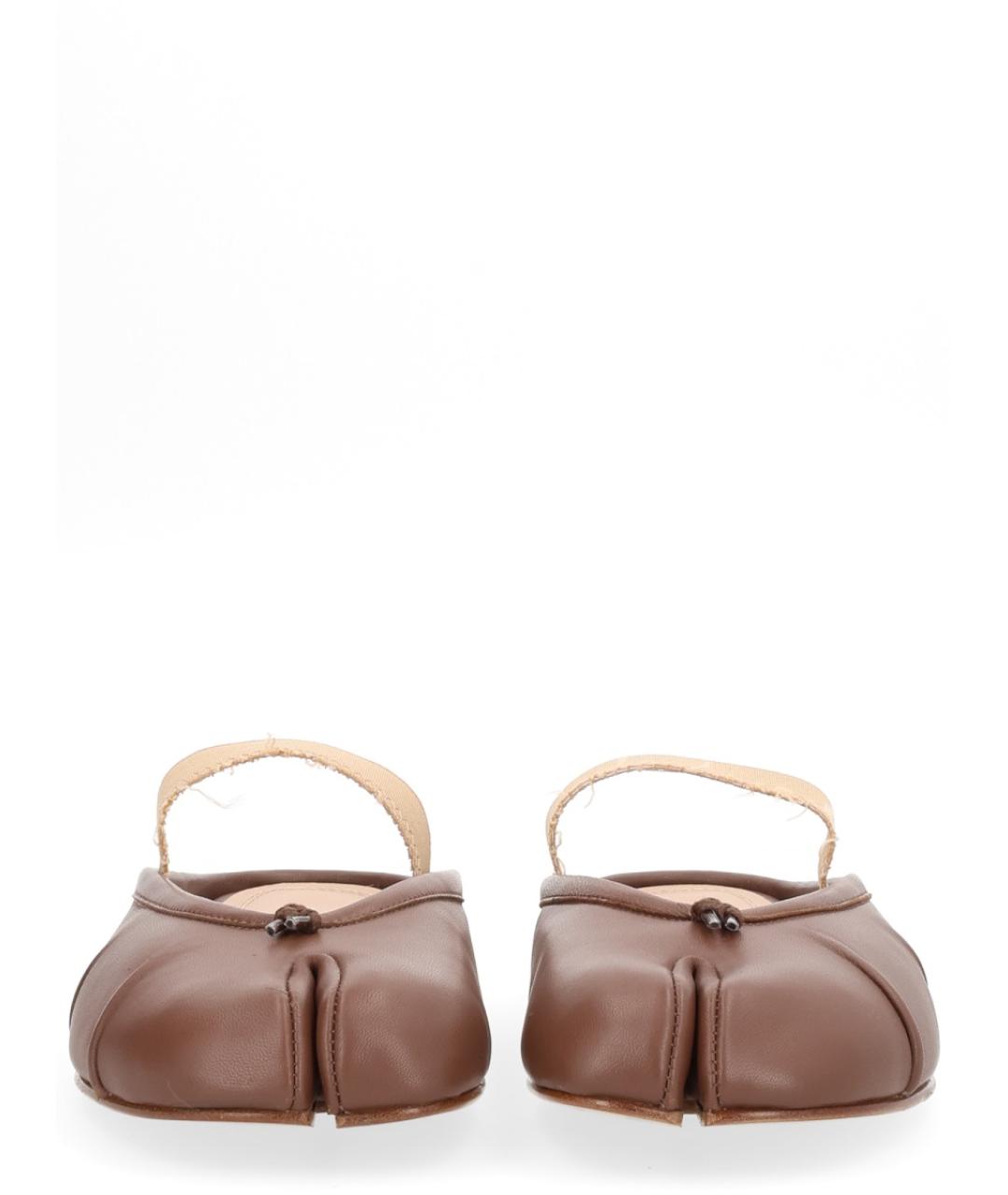 MAISON MARGIELA Коричневые кожаные балетки, фото 2