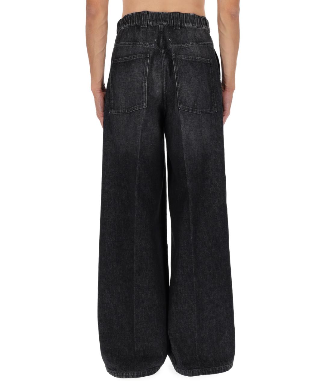 MAISON MARGIELA Черные хлопковые прямые джинсы, фото 4