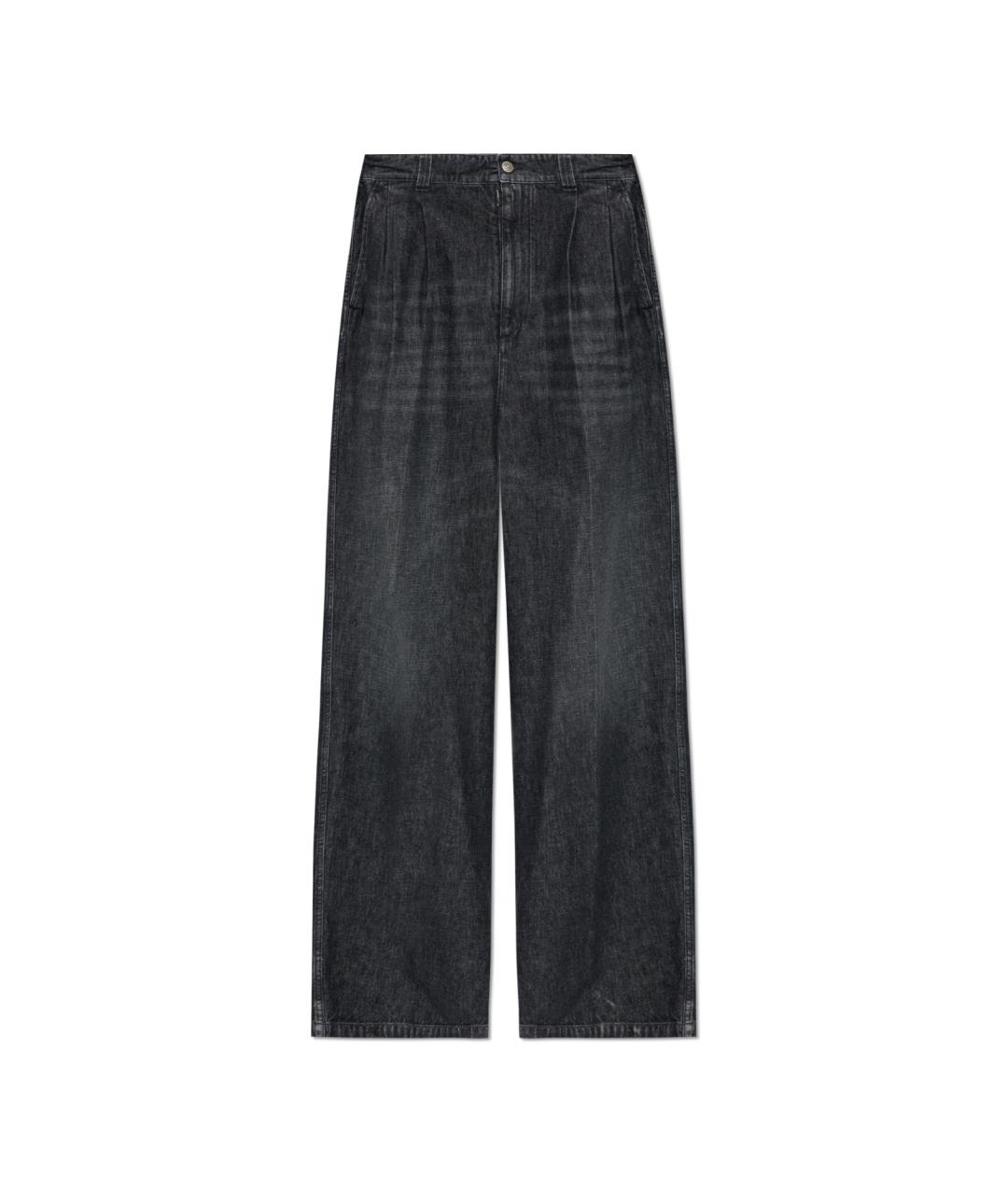 MAISON MARGIELA Черные хлопковые прямые джинсы, фото 1