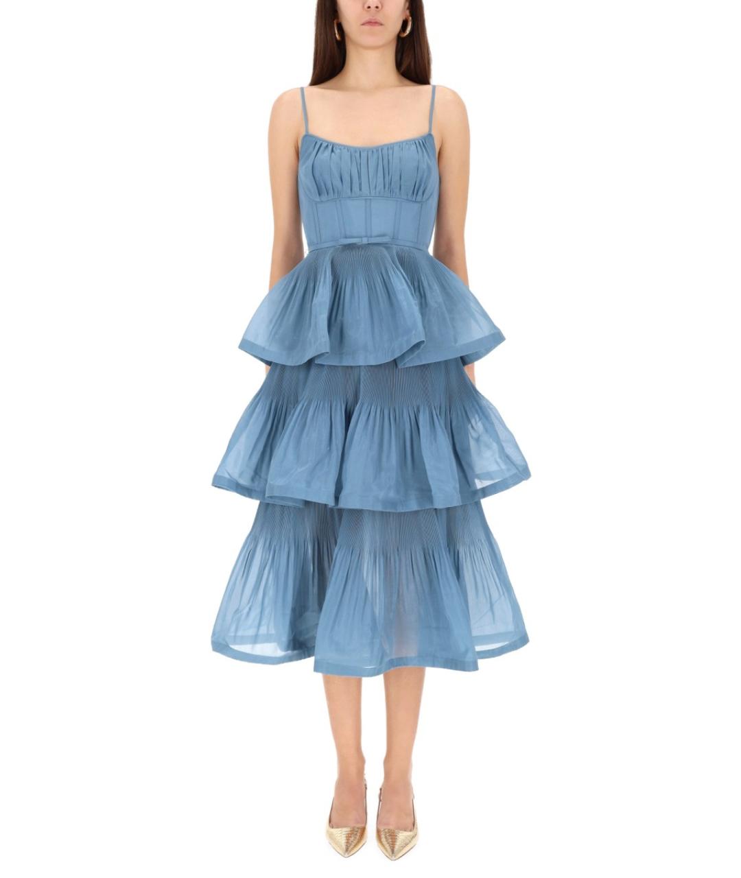 ZIMMERMANN Синее полиэстеровое вечернее платье, фото 4