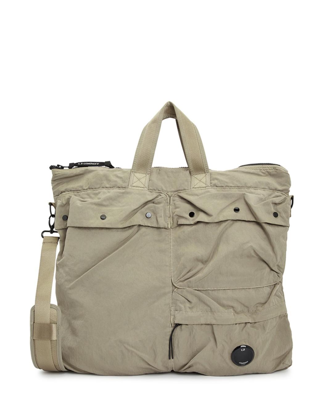 CP COMPANY Серая синтетическая сумка на плечо, фото 3