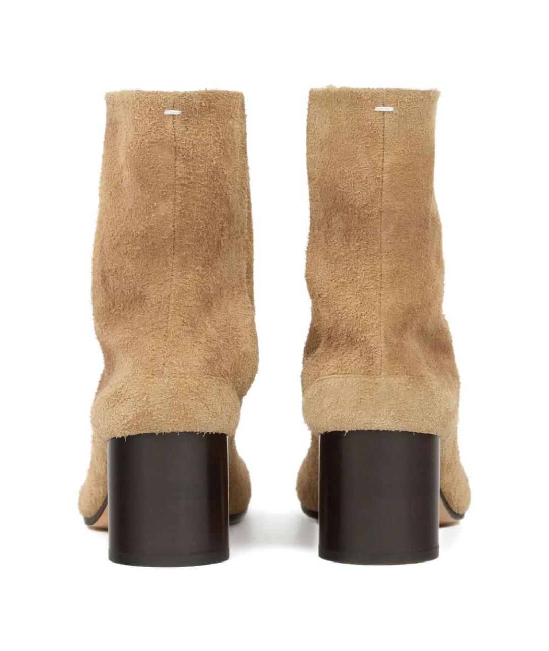 MAISON MARGIELA Коричневые замшевые полусапоги, фото 3