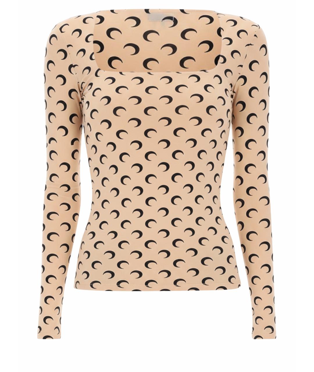 MARINE SERRE Бежевая полиамидовая водолазка, фото 1