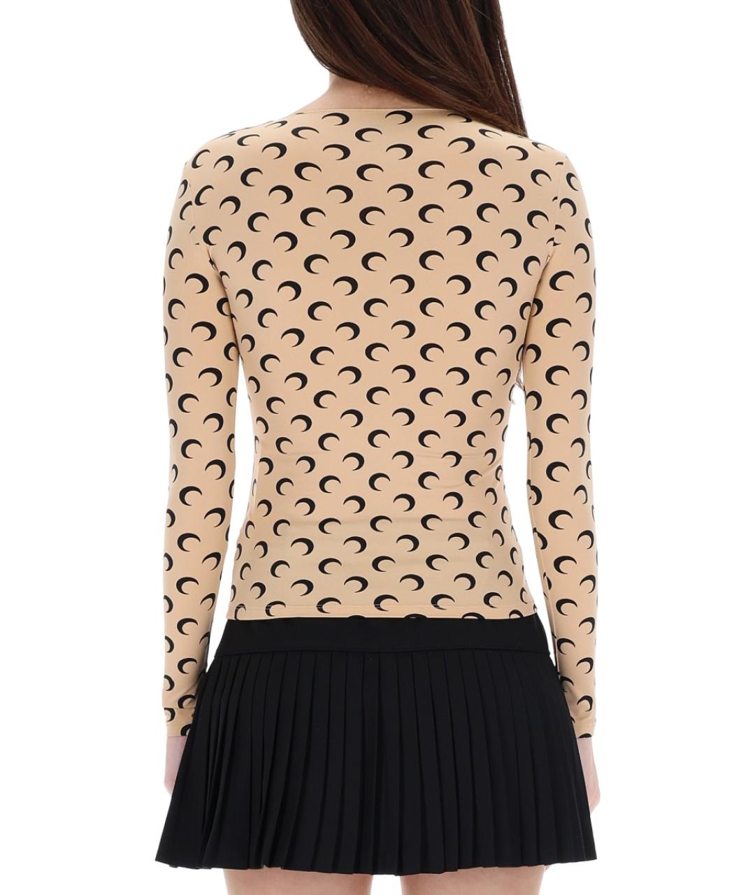 MARINE SERRE Бежевая полиамидовая водолазка, фото 2