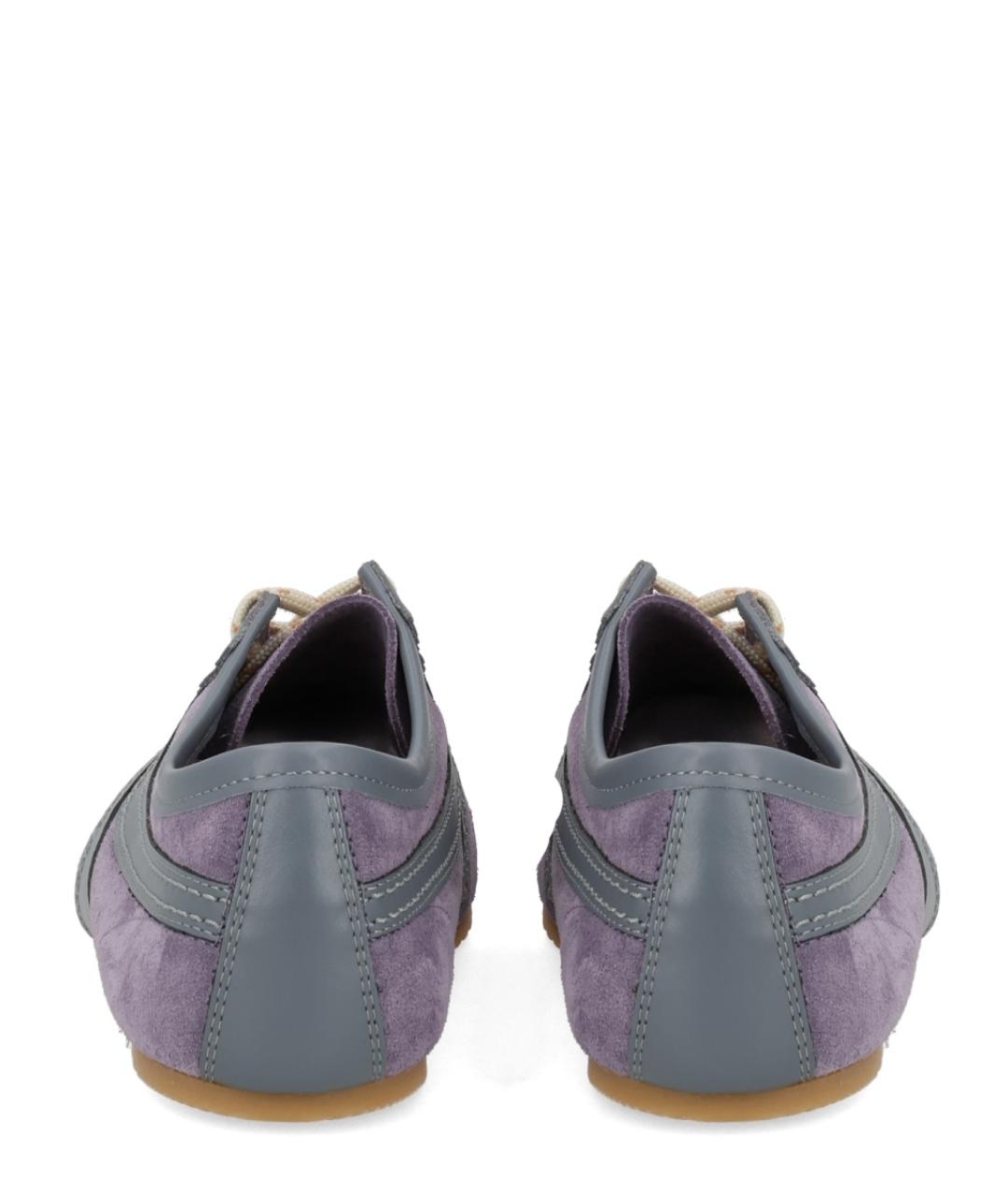 DRIES VAN NOTEN Фиолетовые кожаные кроссовки, фото 3