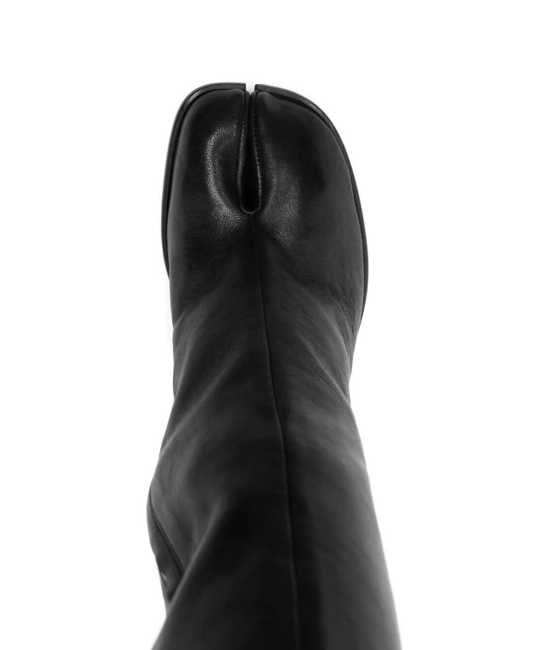 MAISON MARGIELA Черные кожаные сапоги, фото 3