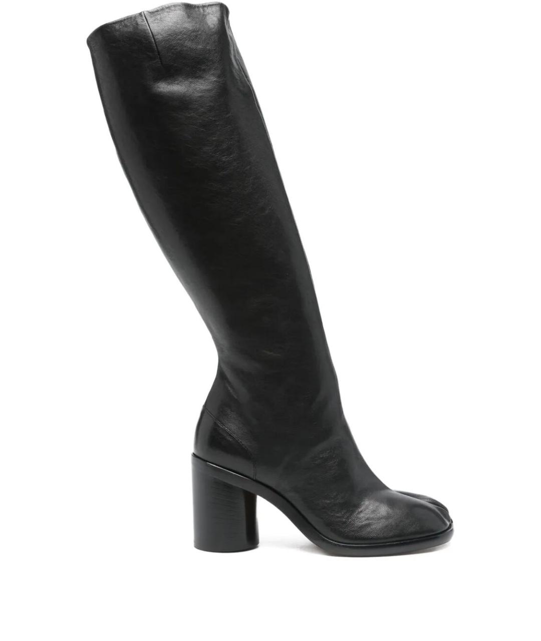 MAISON MARGIELA Черные кожаные сапоги, фото 1