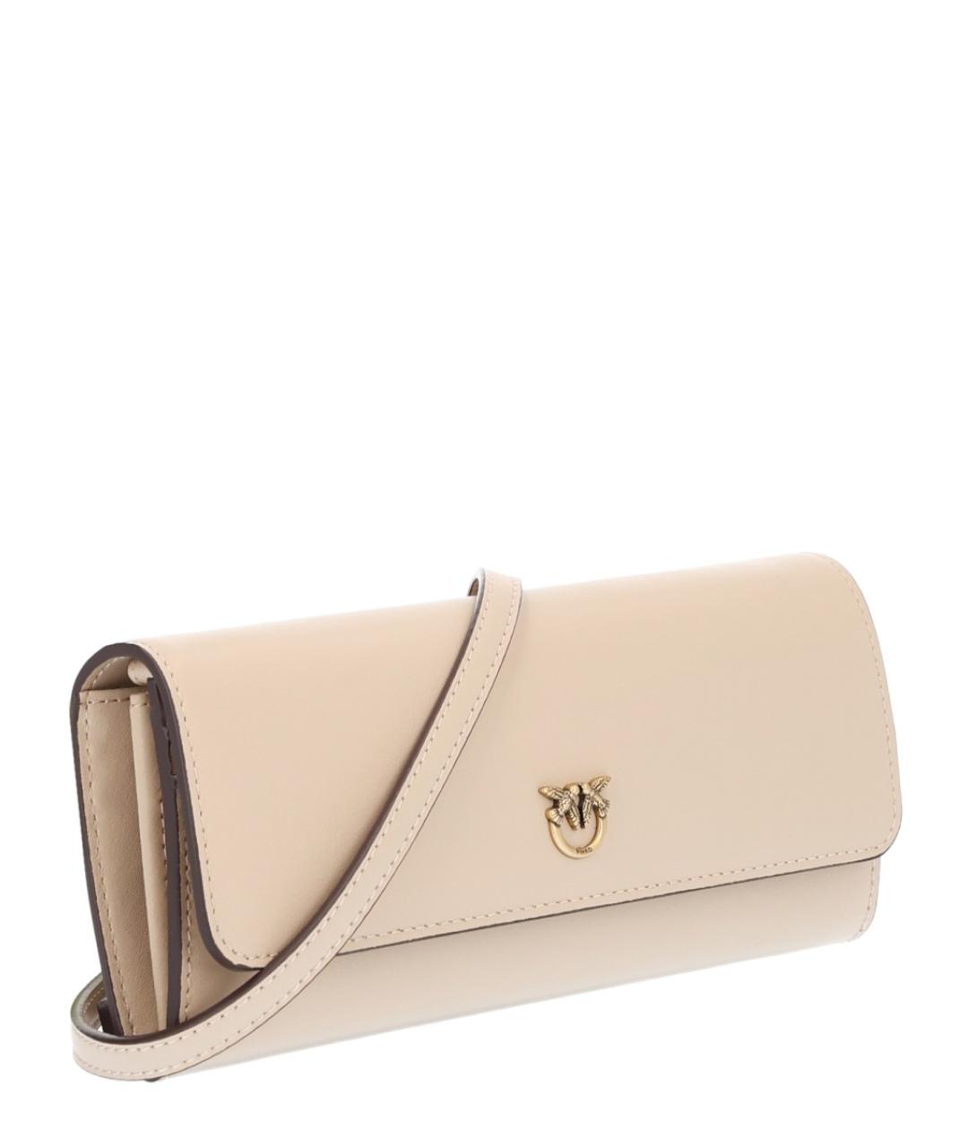 PINKO Бежевый кожаный кошелек, фото 3