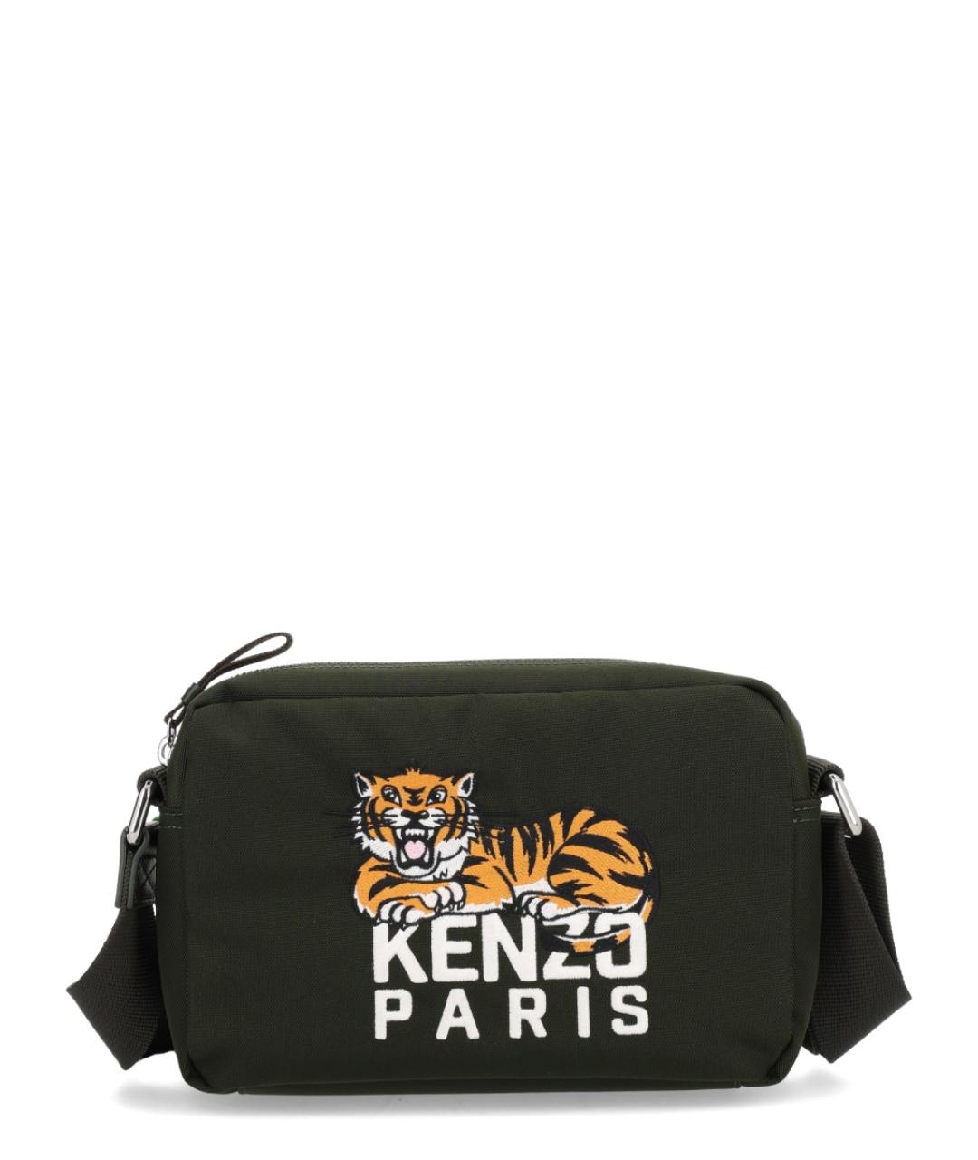 KENZO Коричневая синтетическая сумка на плечо, фото 3