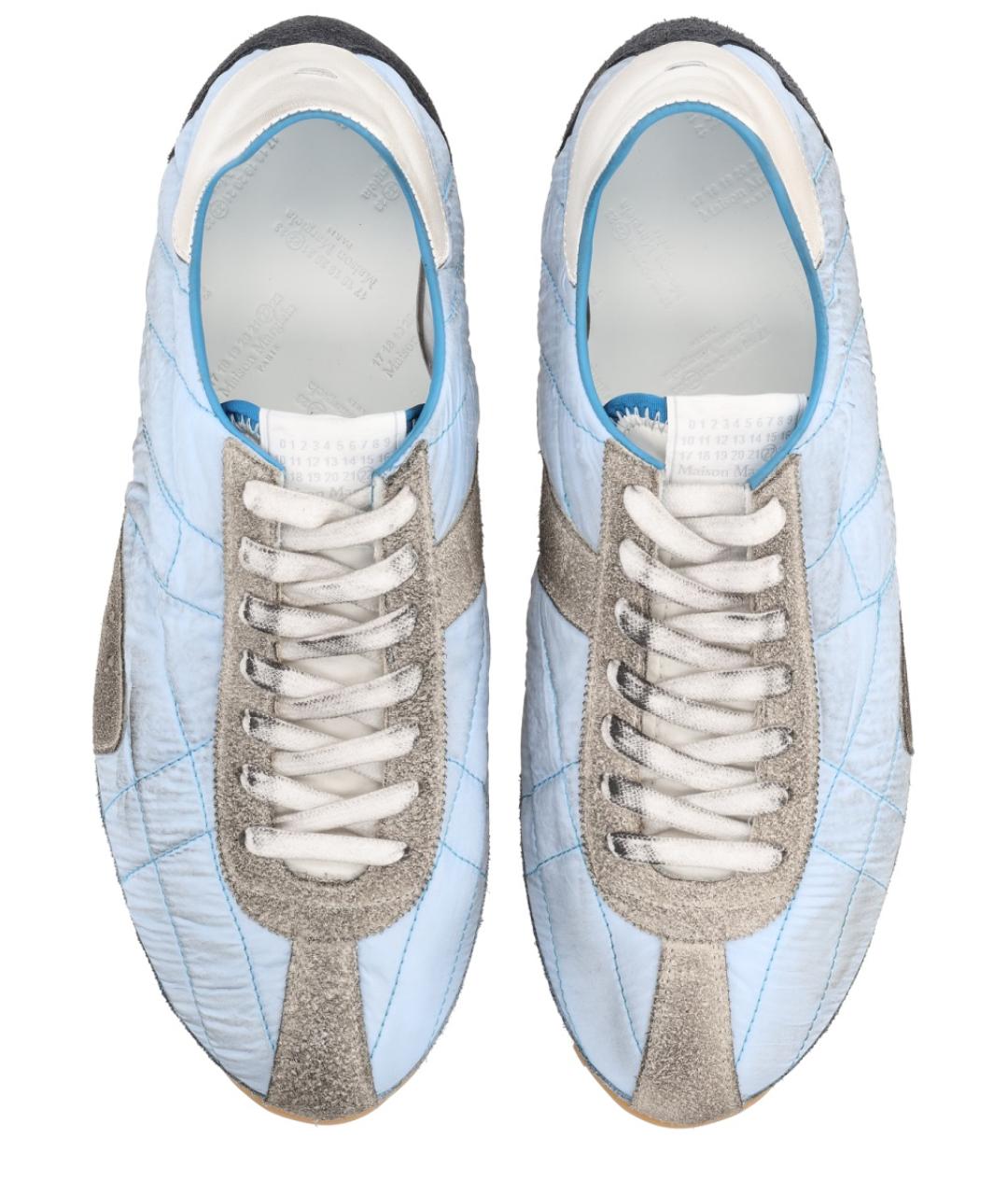 MAISON MARGIELA Синие синтетические низкие кроссовки / кеды, фото 4