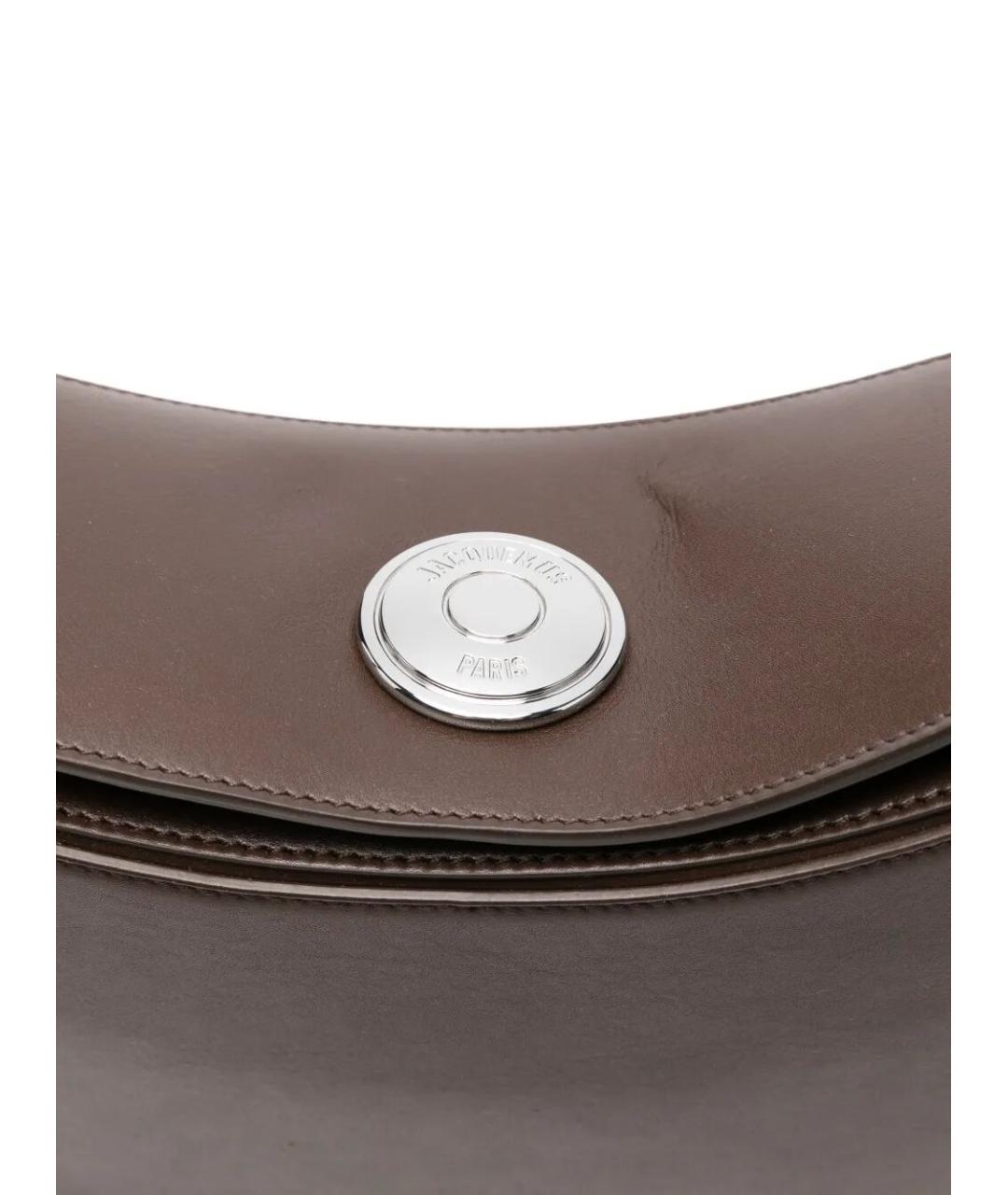 JACQUEMUS Коричневая кожаная сумка через плечо, фото 5