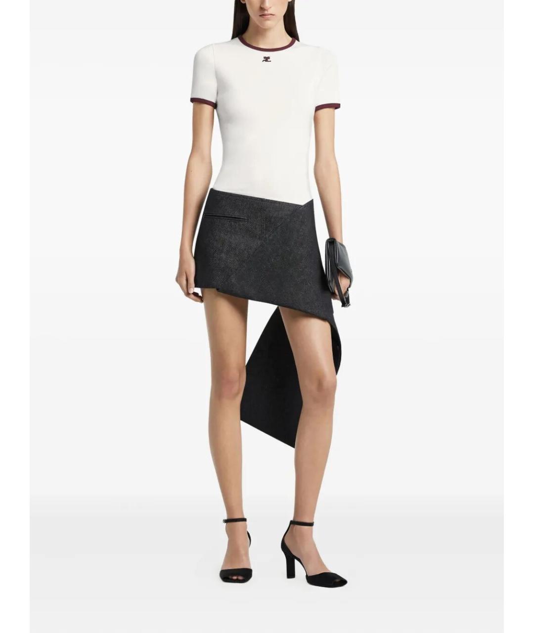 COURREGES Белая хлопковая футболка, фото 2