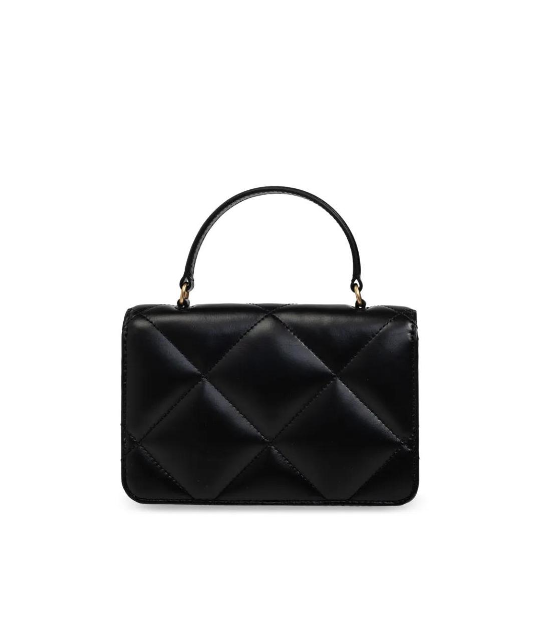 TORY BURCH Черная кожаная сумка с короткими ручками, фото 3