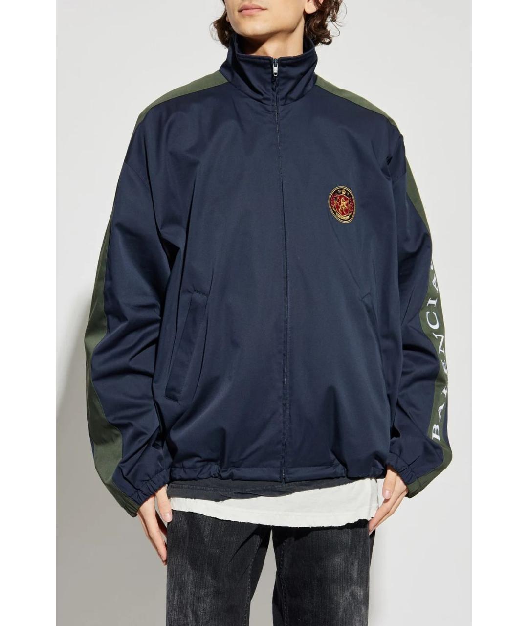 BALENCIAGA Темно-синяя хлопковая куртка, фото 2